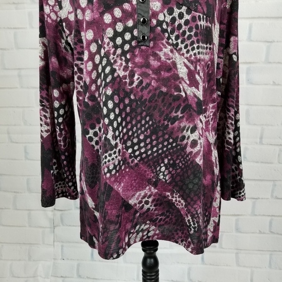 Notations women's sz l stretch knit top - Picture 5 of 8